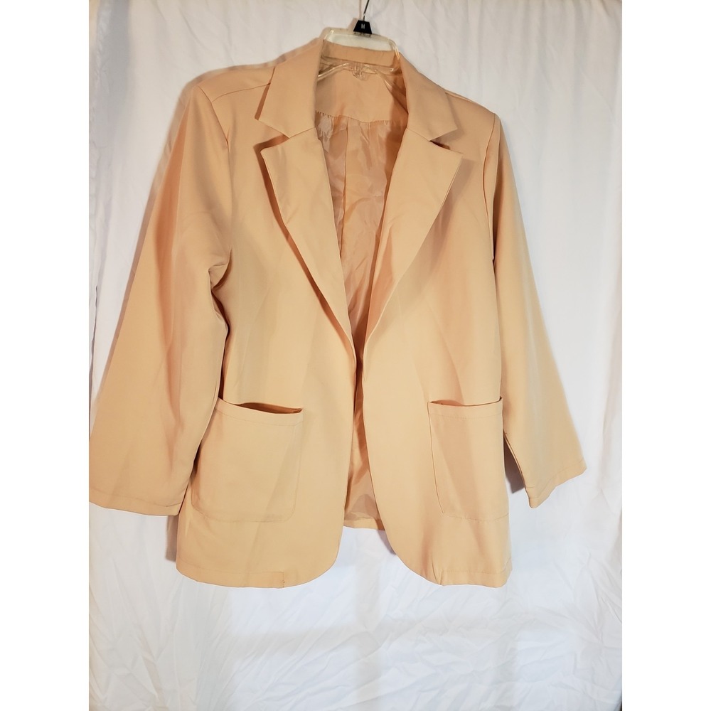 Women's Peach Lined Blazer Size 0XL